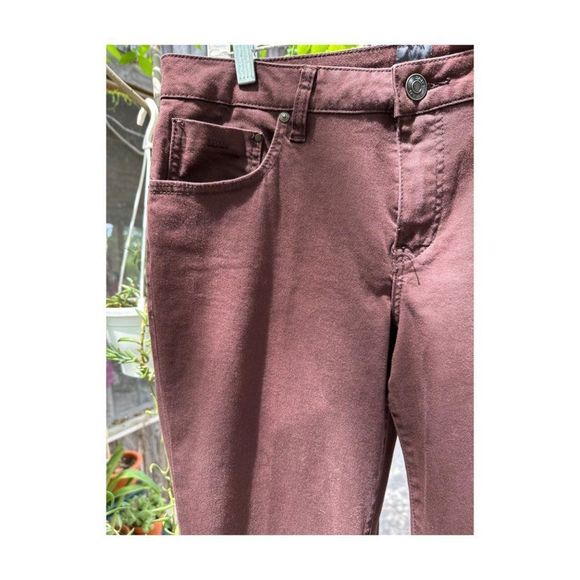 90s Jag Denim Jeans Bergundy Straight Leg High Waist Boot Cut Sz 14 - Picture 2 of 8